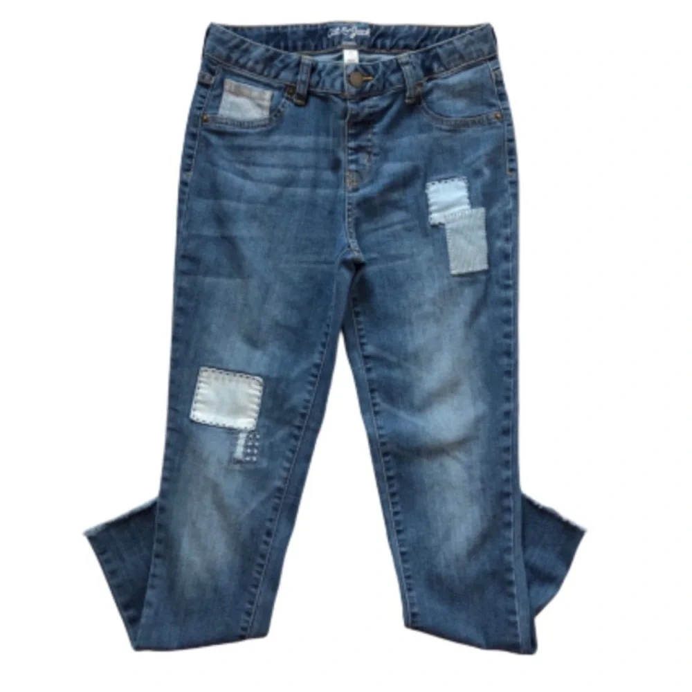 Cat & Jack Patchwork Jeggings Medium Rinse 14
